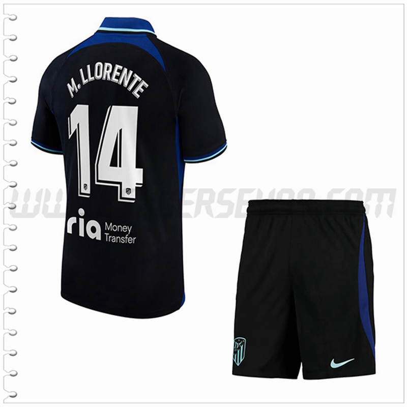 Equipacion del Atletico Madrid M.-LLORENTE #14 Ninos 2022 2023