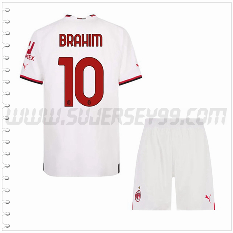 Equipacion del AC Milan BRAHIM #10 Ninos 2022 2023