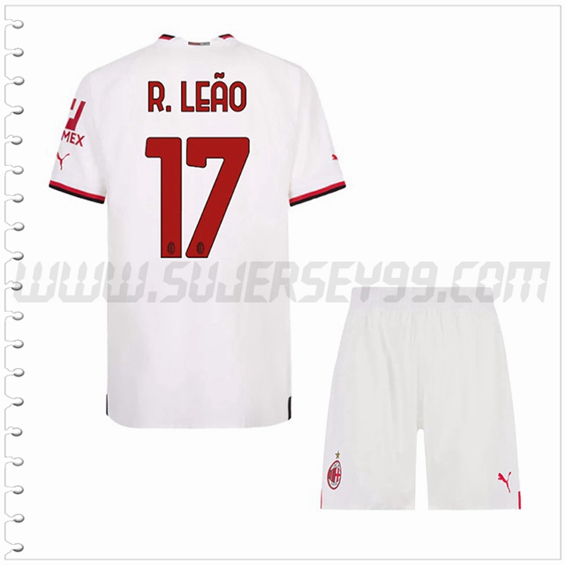 Equipacion del AC Milan R.-LEÃO #17 Ninos 2022 2023