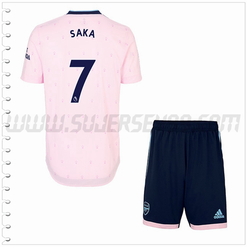 Equipacion del Arsenal SAKA #7 Ninos 2022 2023