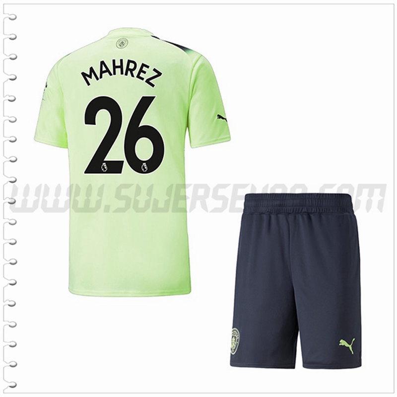 Equipacion del Manchester City MAHREZ #26 Ninos 2022 2023