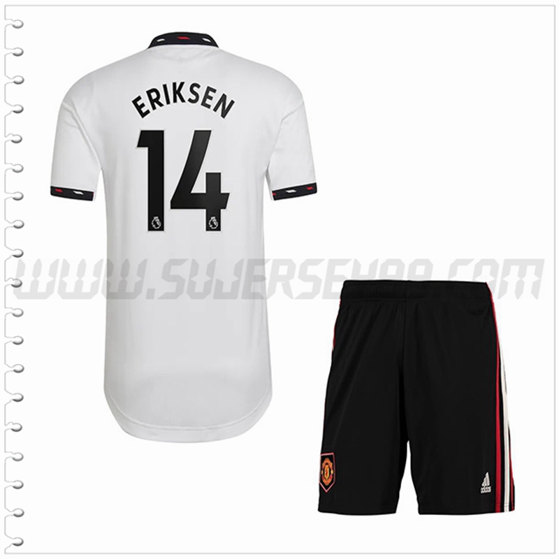 Equipacion del Manchester United ERIKSEN #14 Ninos 2022 2023