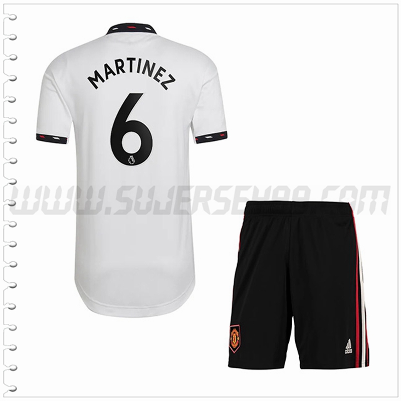 Equipacion del Manchester United MARTÍNEZ #6 Ninos 2022 2023