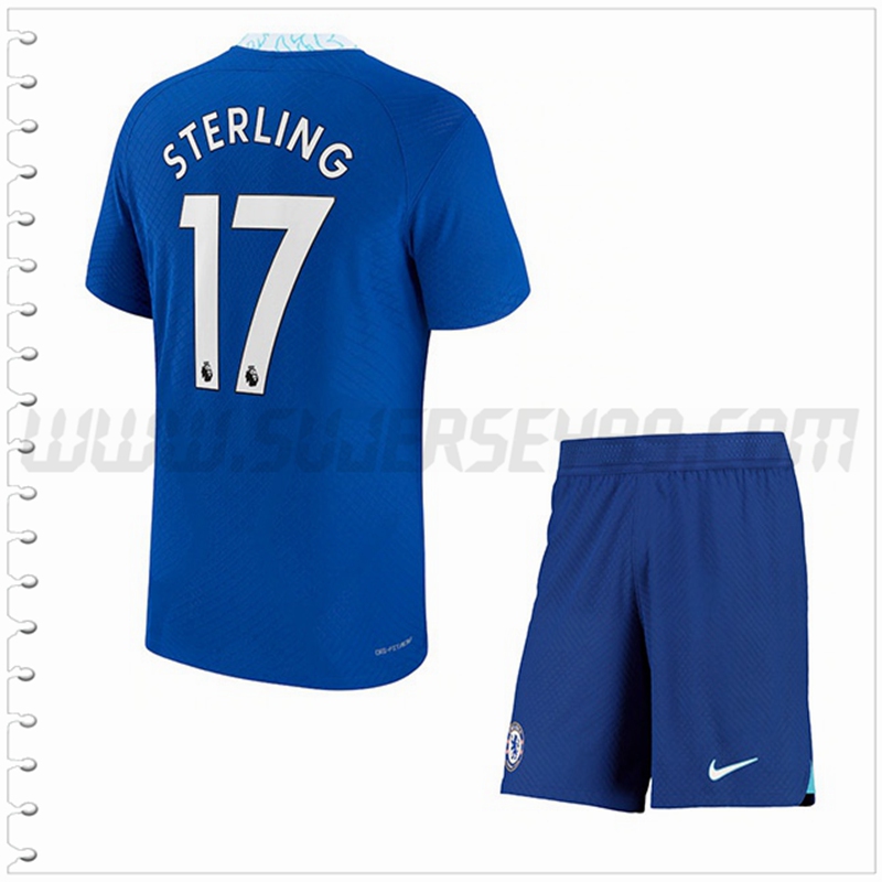 Equipacion del FC Chelsea STERLING #17 Ninos 2022 2023