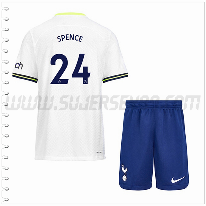 Equipacion del Tottenham Hotspurs SPENCE #24 Ninos 2022 2023