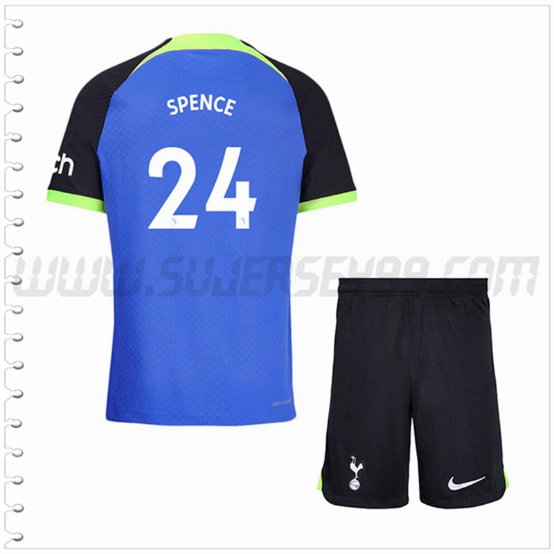 Equipacion del Tottenham Hotspurs SPENCE #24 Ninos 2022 2023