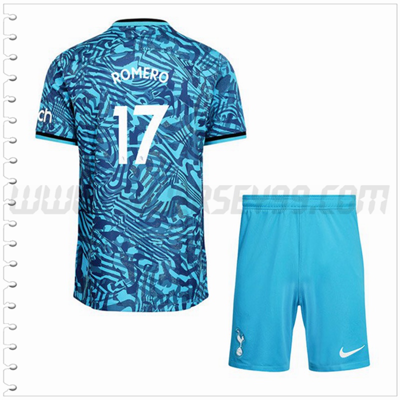 Equipacion del Tottenham Hotspurs ROMERO #17 Ninos 2022 2023