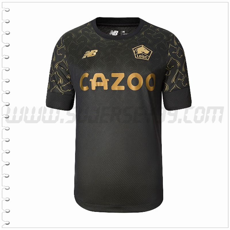 Tercera Nuevo Camiseta Lille LOSC Negro 2022 2023