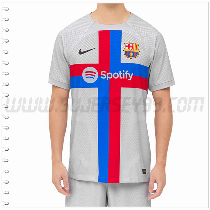 Tercera Nuevo Camiseta FC Barcelona Gris 2022 2023