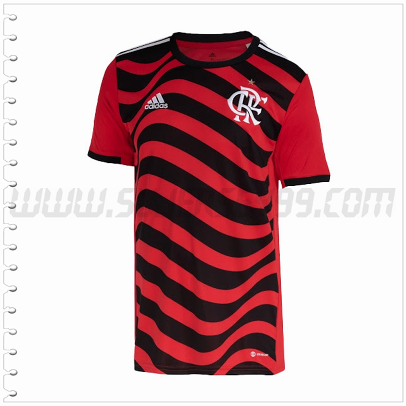 Tercera Nuevo Camiseta Flamengo Negro Rojo 2022 2023