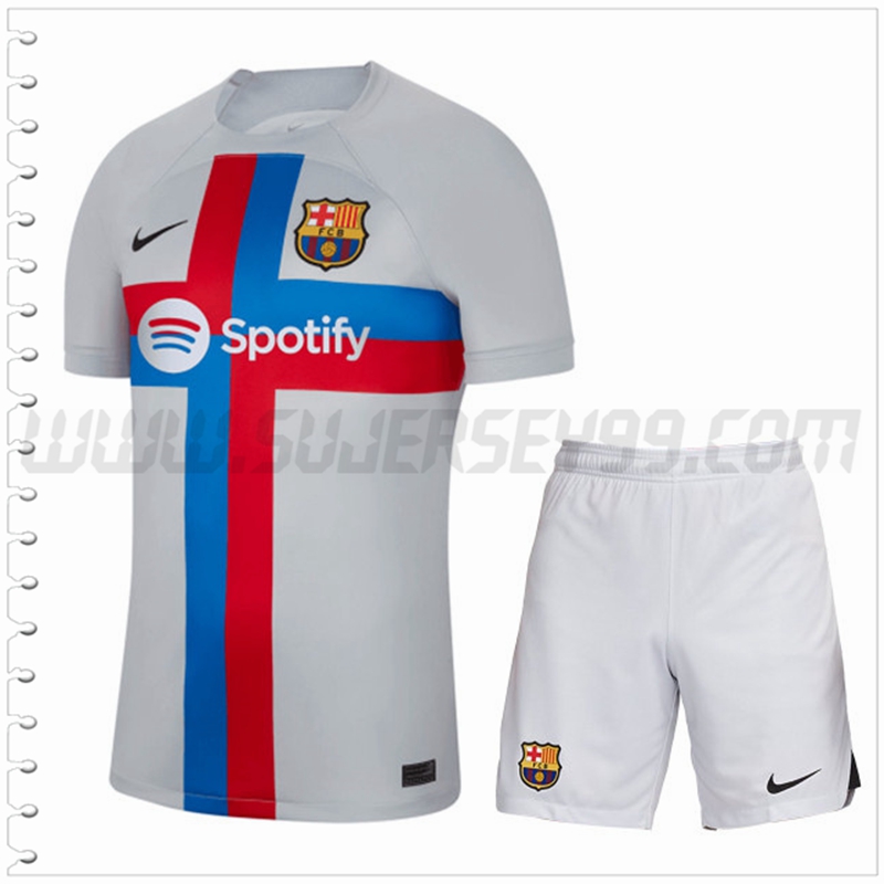 Tercera Equipacion del FC Barcelona + Pantalones Cortos 2022 2023