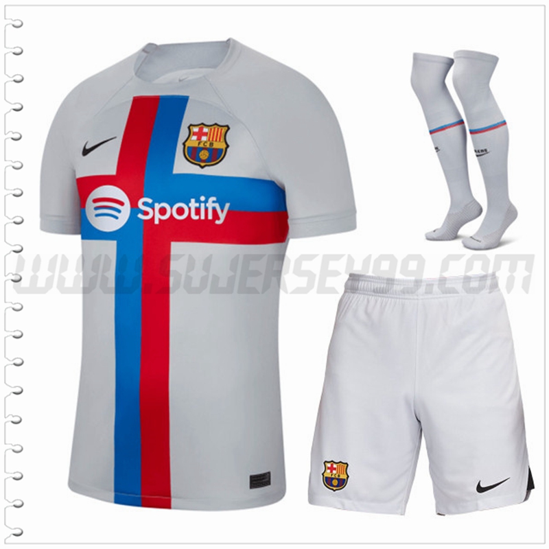 Tercera Equipacion del FC Barcelona (Pantalones + Calcetines) 2022 2023