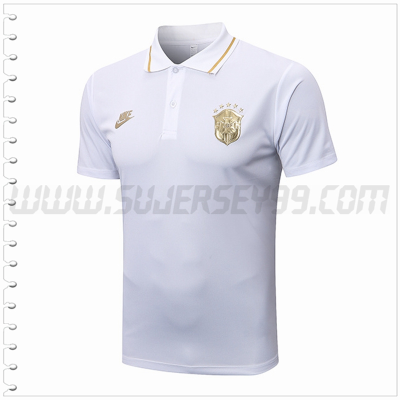 Polo Futbol Brasil NIKE Blanco 2022 2023