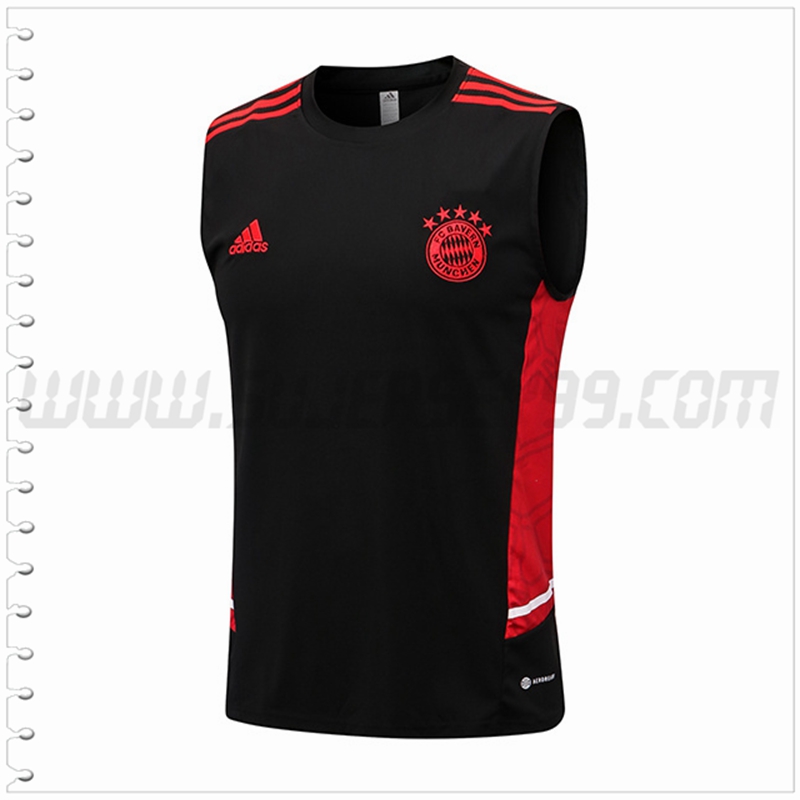 Camiseta Entrenamiento Sin Mangas Bayern Munich Negro 2022 2023