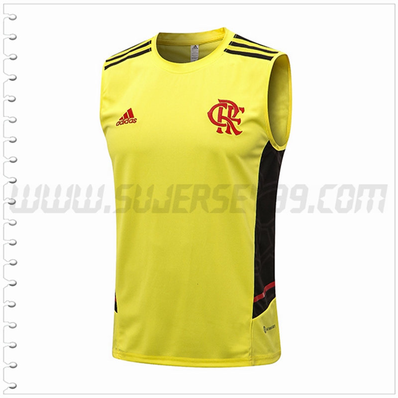 Camiseta Entrenamiento Sin Mangas Flamenco Amarillo 2022 2023