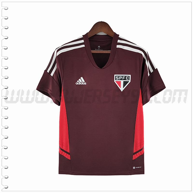 Camiseta Entrenamiento Sao Paulo FC Marrón 2022 2023