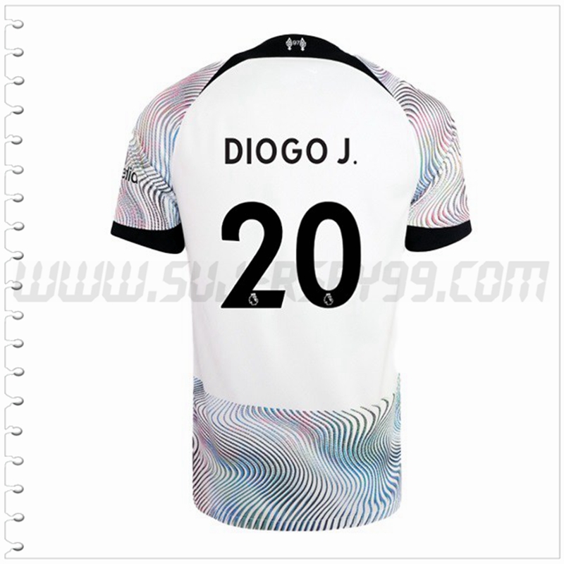 Segunda Camiseta Futbol FC Liverpool DIOGO J. #20 2022 2023