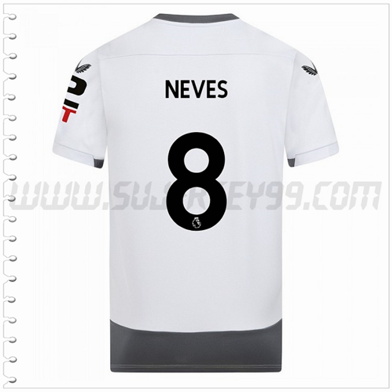 Tercera Camiseta Futbol Wolves NEVES #8 2022 2023