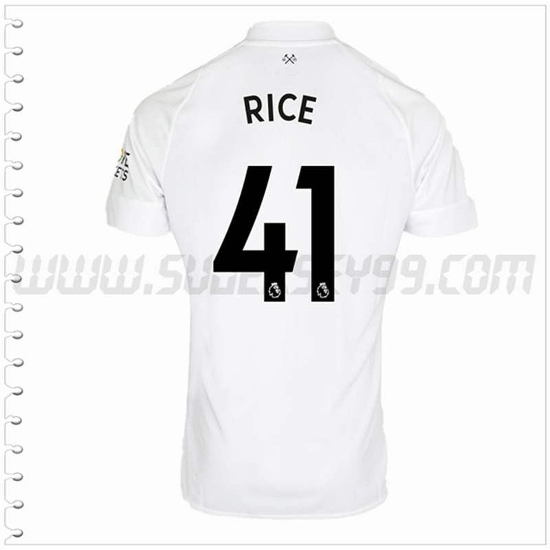 Tercera Camiseta Futbol West Ham RICE #41 2022 2023