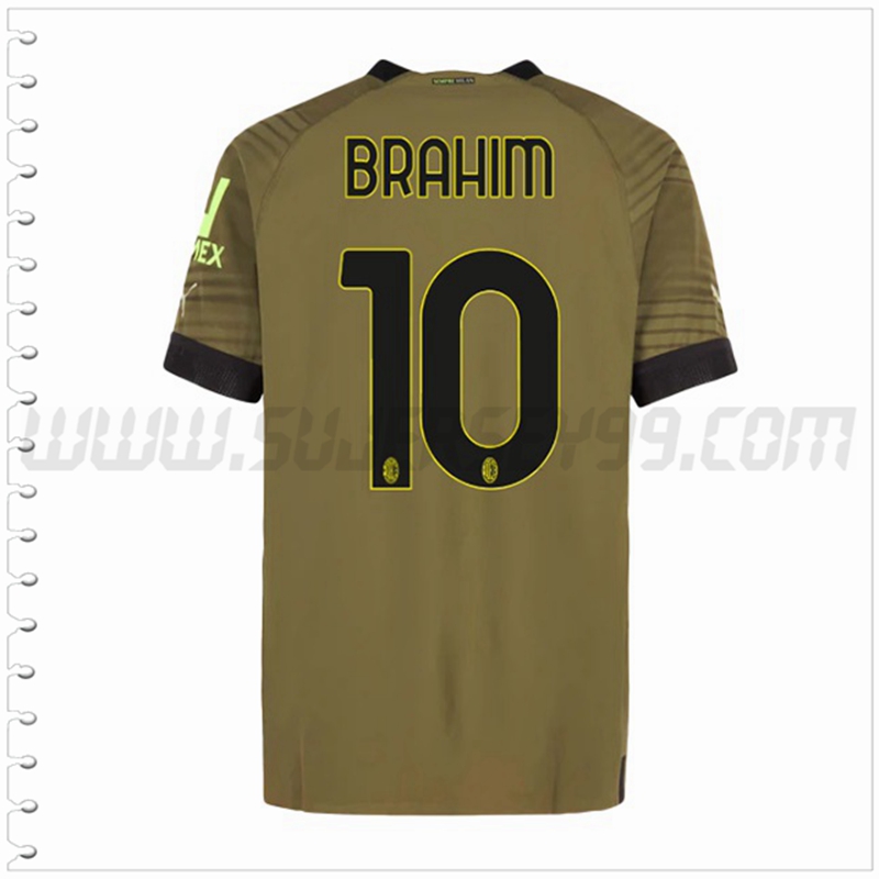 Tercera Camiseta Futbol AC Milan BRAHIM #10 2022 2023