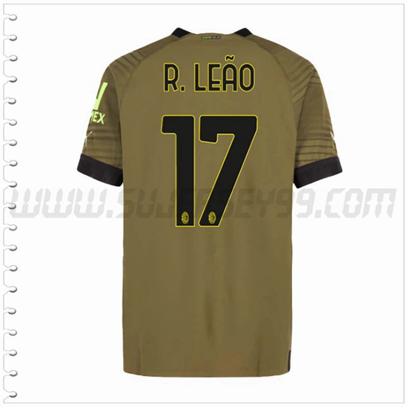 Tercera Camiseta Futbol AC Milan R. LEÃO #17 2022 2023