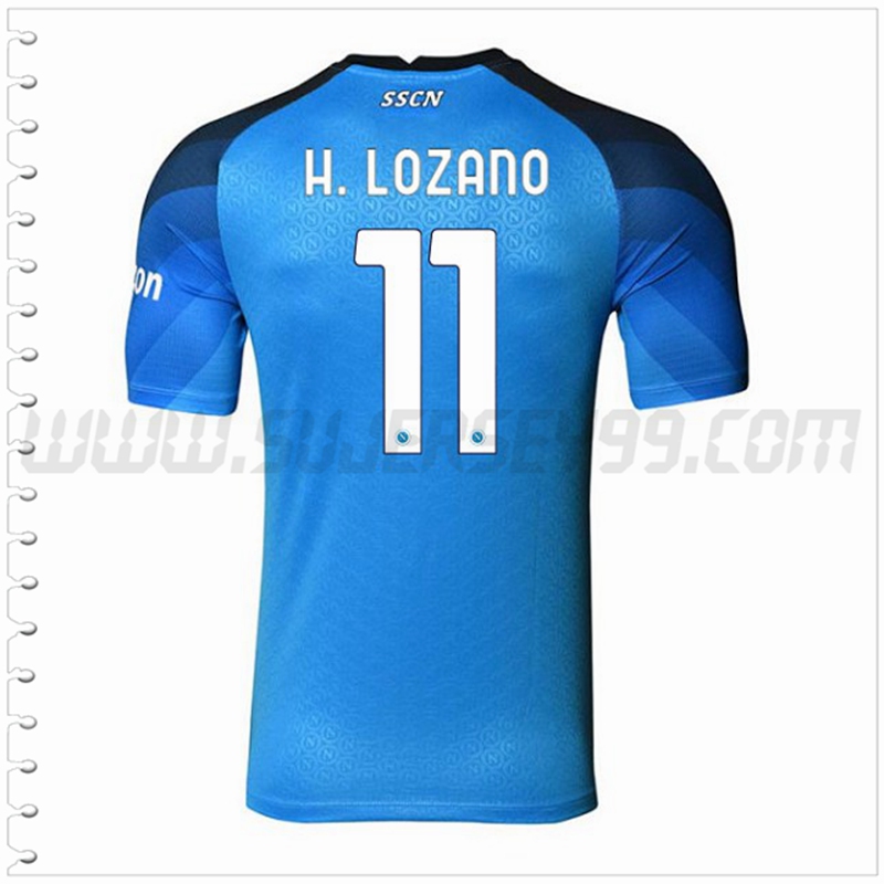 Primera Camiseta Futbol SSC Nápoles H. LOZANO #11 2022 2023