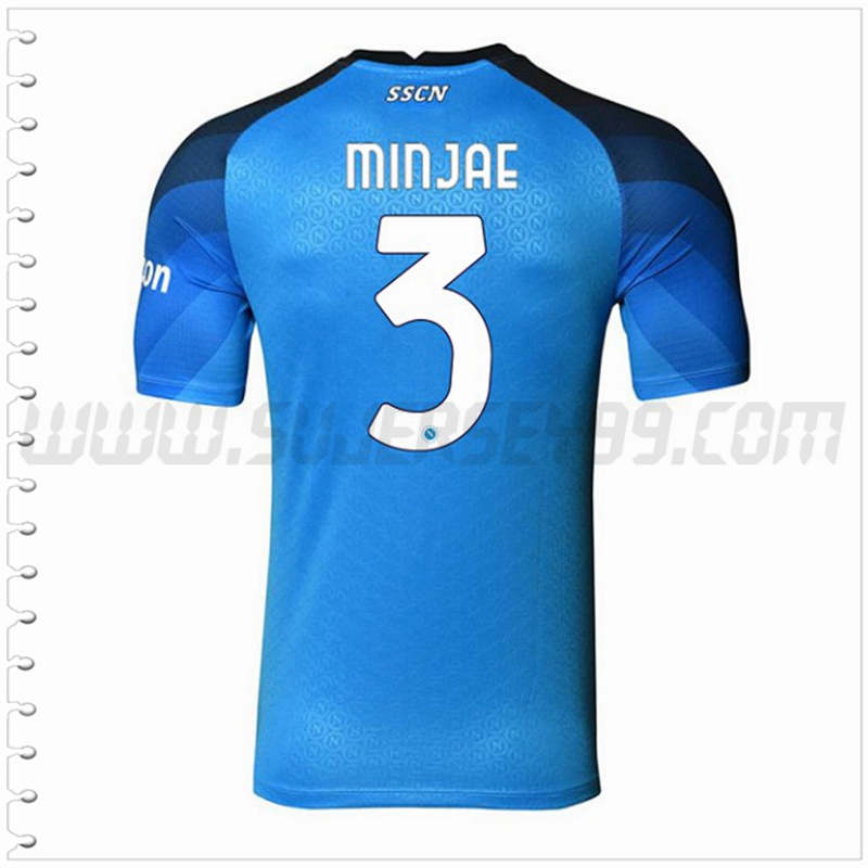 Primera Camiseta Futbol SSC Nápoles MINJAE #3 2022 2023