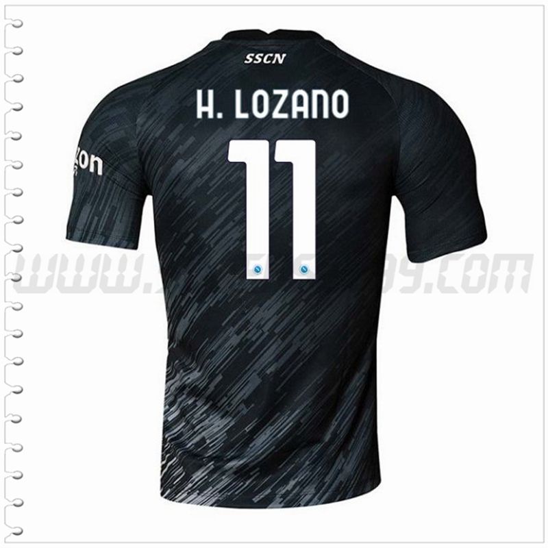 Tercera Camiseta Futbol SSC Nápoles H. LOZANO #11 2022 2023