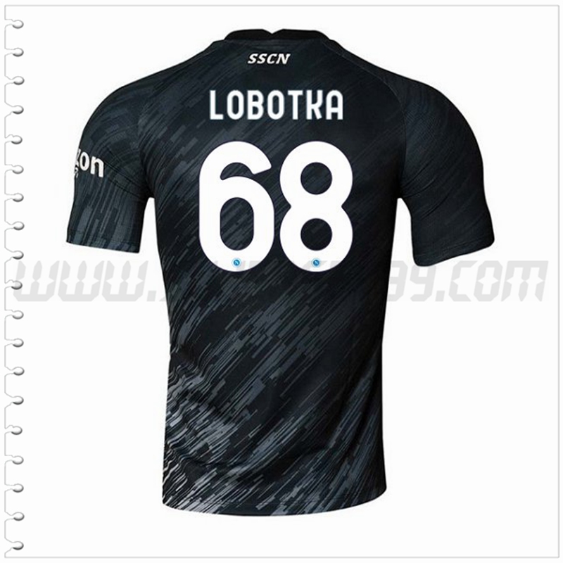 Tercera Camiseta Futbol SSC Nápoles LOBOTKA #68 2022 2023