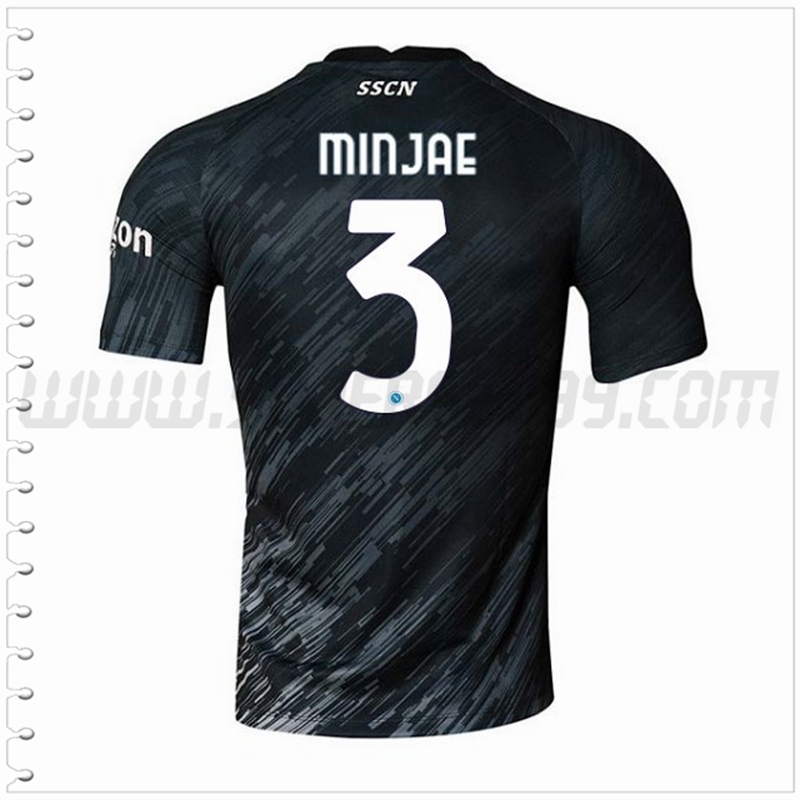 Tercera Camiseta Futbol SSC Nápoles MINJAE #3 2022 2023