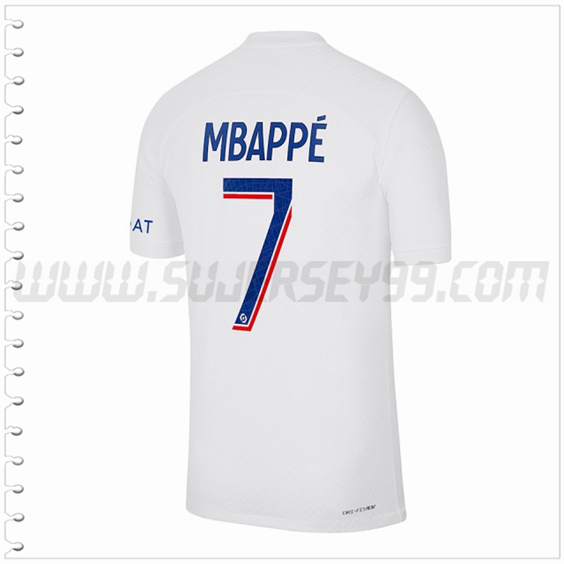 Tercera Camiseta Futbol Paris PSG MBAPPÉ #7 2022 2023