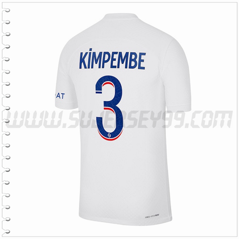 Tercera Camiseta Futbol Paris PSG KIMPEMBE #3 2022 2023