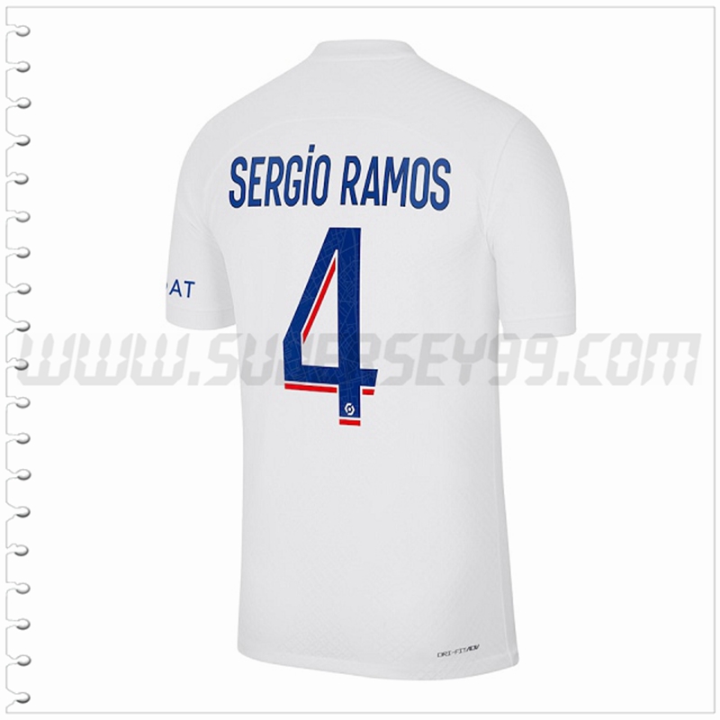 Tercera Camiseta Futbol Paris PSG SERGIO RAMOS #4 2022 2023