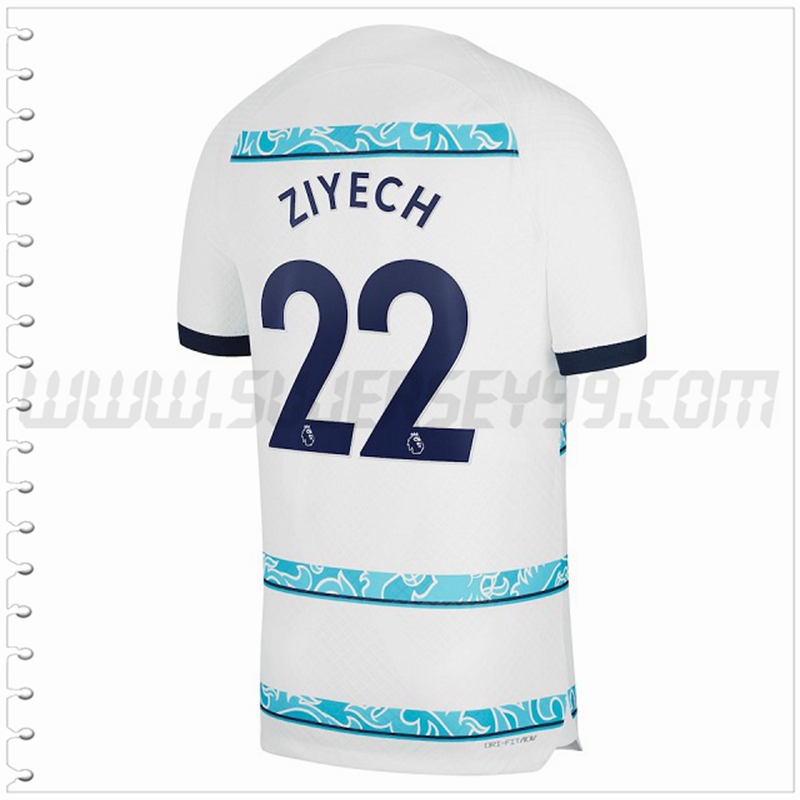 Segunda Camiseta Futbol FC Chelsea ZIYECH #22 2022 2023