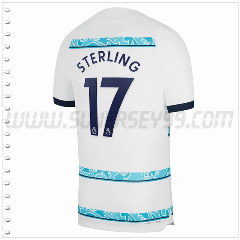 Segunda Camiseta Futbol FC Chelsea STERLING #17 2022 2023