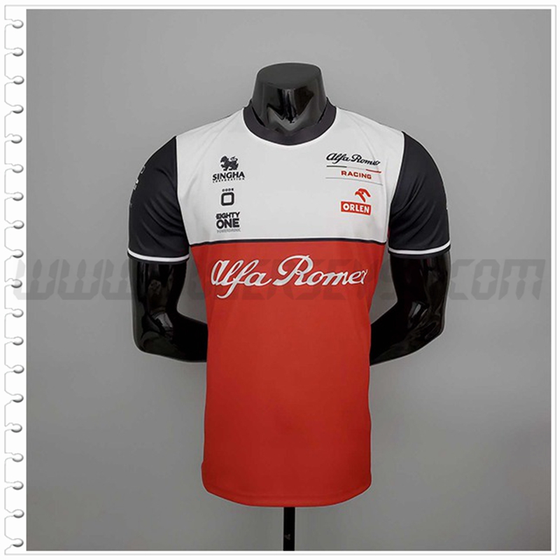 Camiseta Entrenamiento F1 Alfa Romeo Team Blanco/Rojo 2022