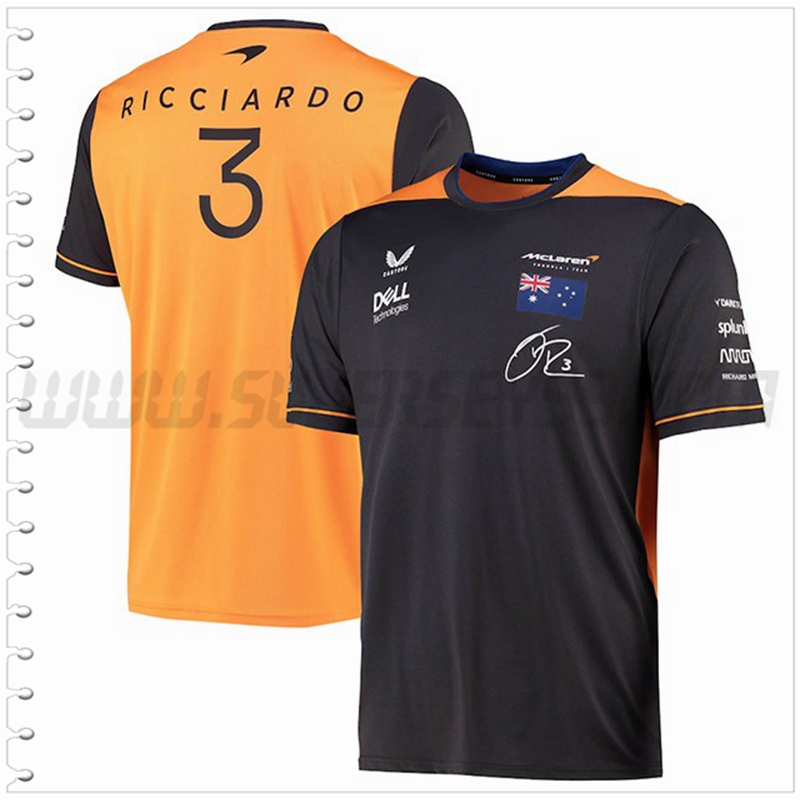 Camiseta Entrenamiento F1 McLaren Team Negro/Naranja 2022