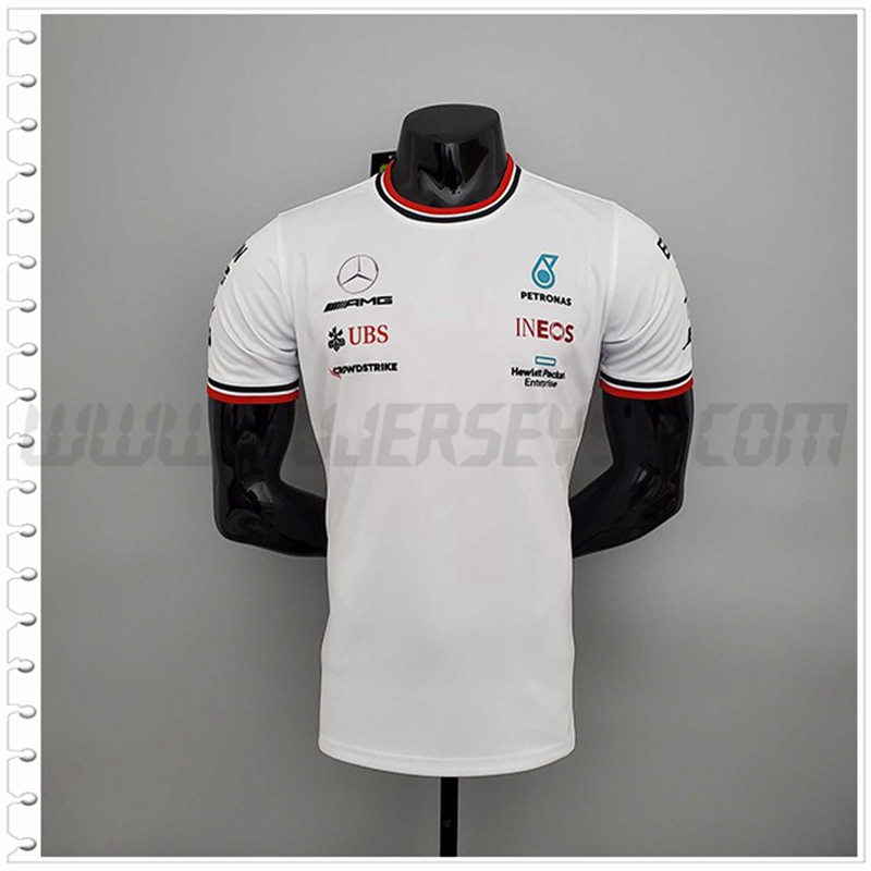 Camiseta Entrenamiento F1 Mercedes Benz Team Blanco 2022