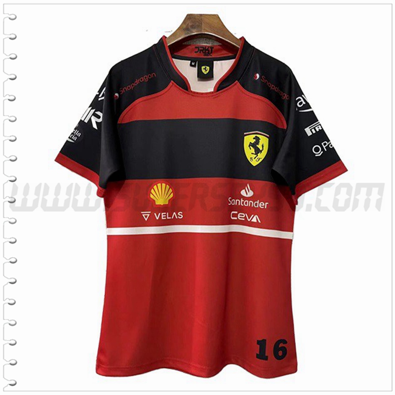 Camiseta Entrenamiento F1 Scuderia Ferrari Team Rojo 2022