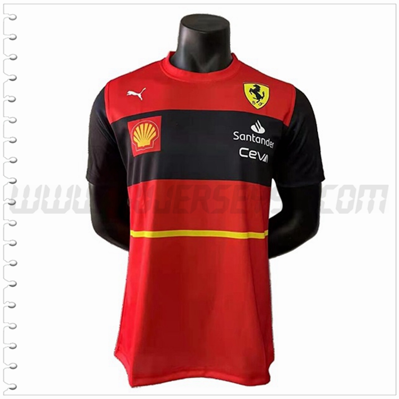 Camiseta Entrenamiento F1 Scuderia Ferrari Team Rojo 2022