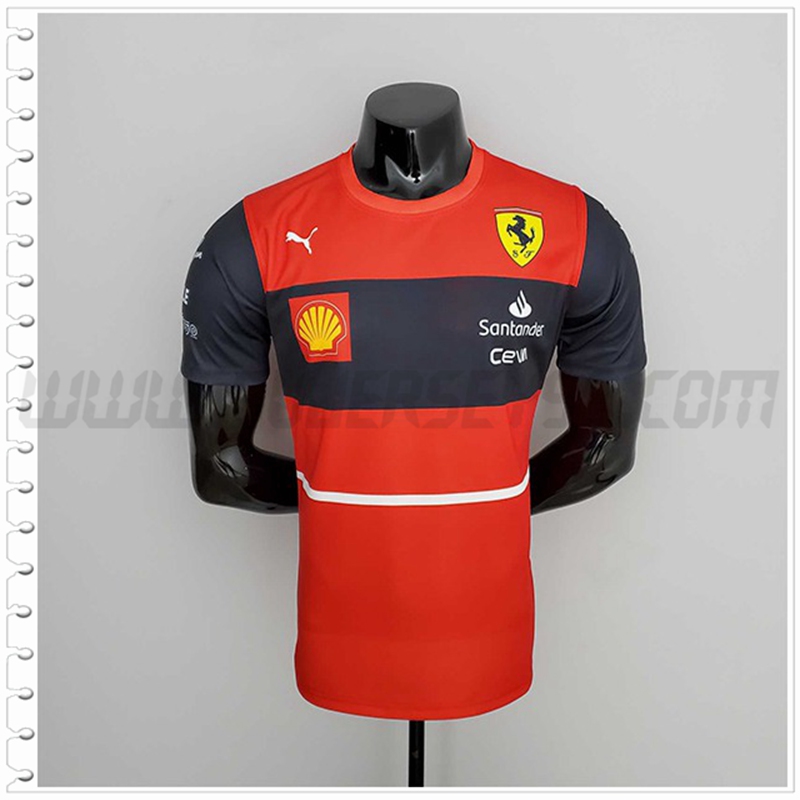 Camiseta Entrenamiento F1 Scuderia Ferrari Team Rojo 2022