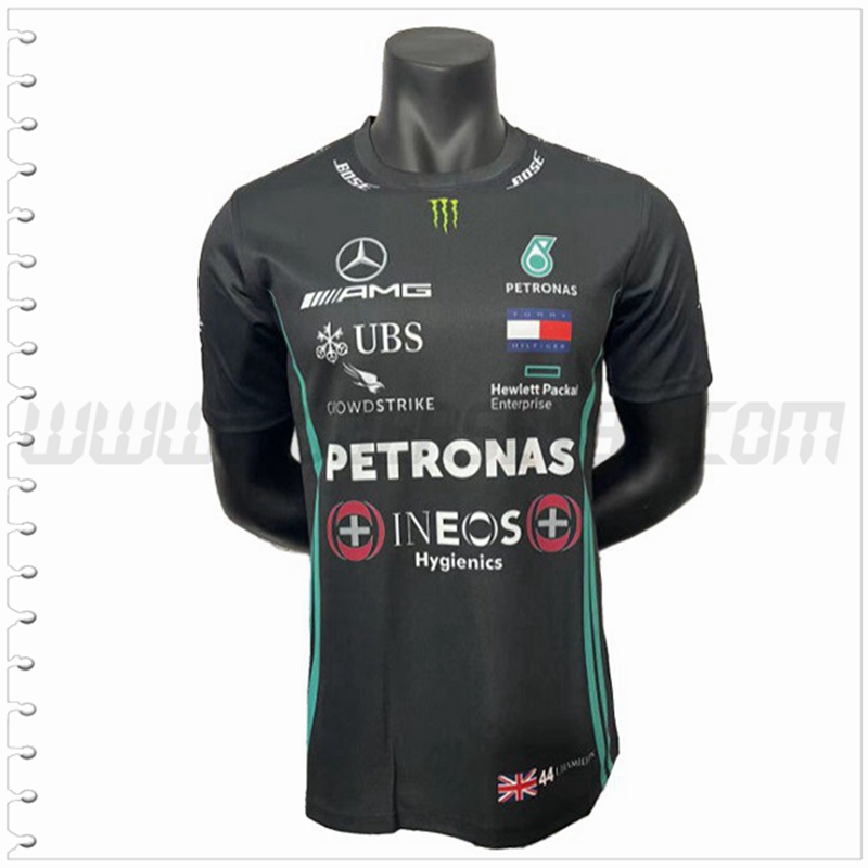 Camiseta Entrenamiento F1 Mercedes Benz Team Negro 2022