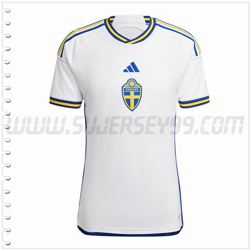 Segunda Nuevo Camiseta Equipo Suecia 2022 2023