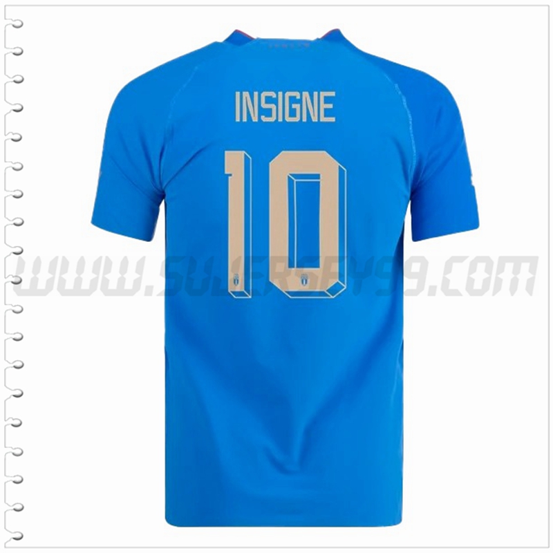 Primera Camiseta Futbol Italia INSIGNE #10 2022 2023