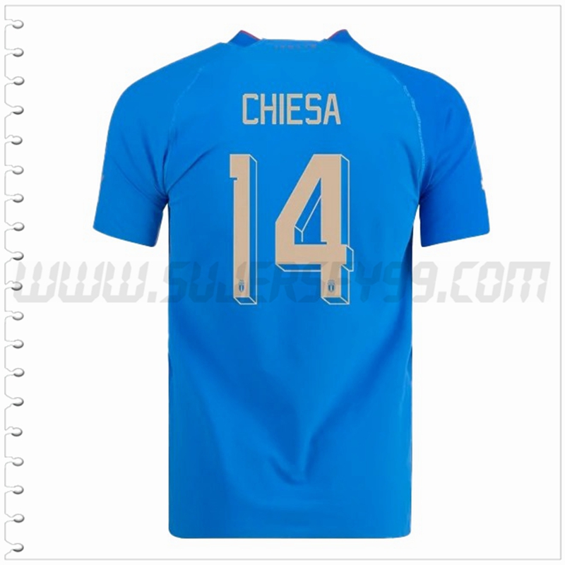 Primera Camiseta Futbol Italia CHIESA #14 2022 2023