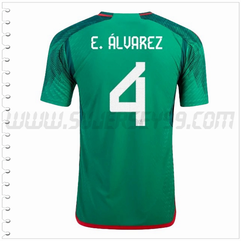 Primera Camiseta Futbol México E. ÁLVAREZ #4 2022 2023