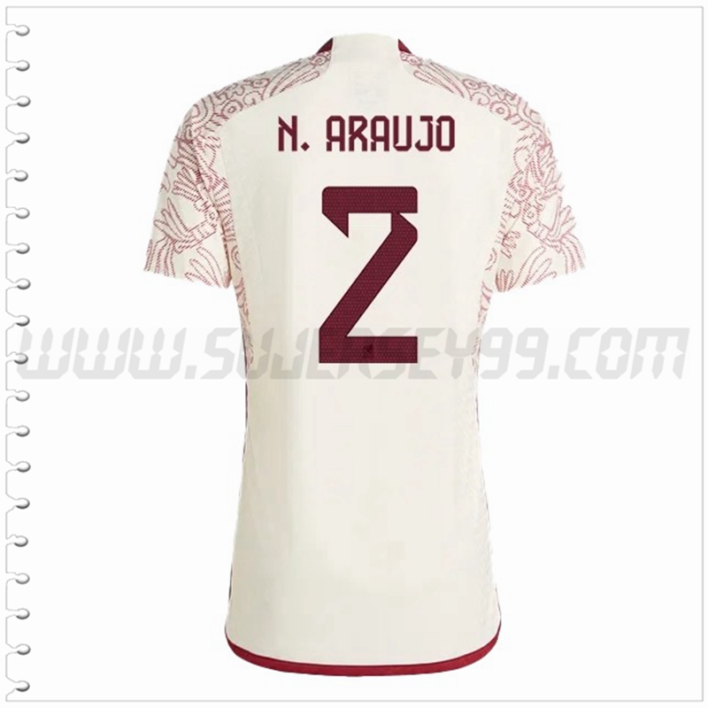 Segunda Camiseta Futbol México N. ARAUJO #2 2022 2023