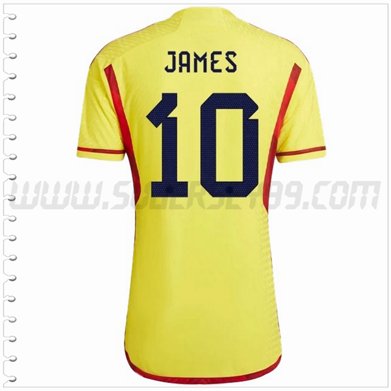 Primera Camiseta Futbol Colombia JAMES #10 2022 2023