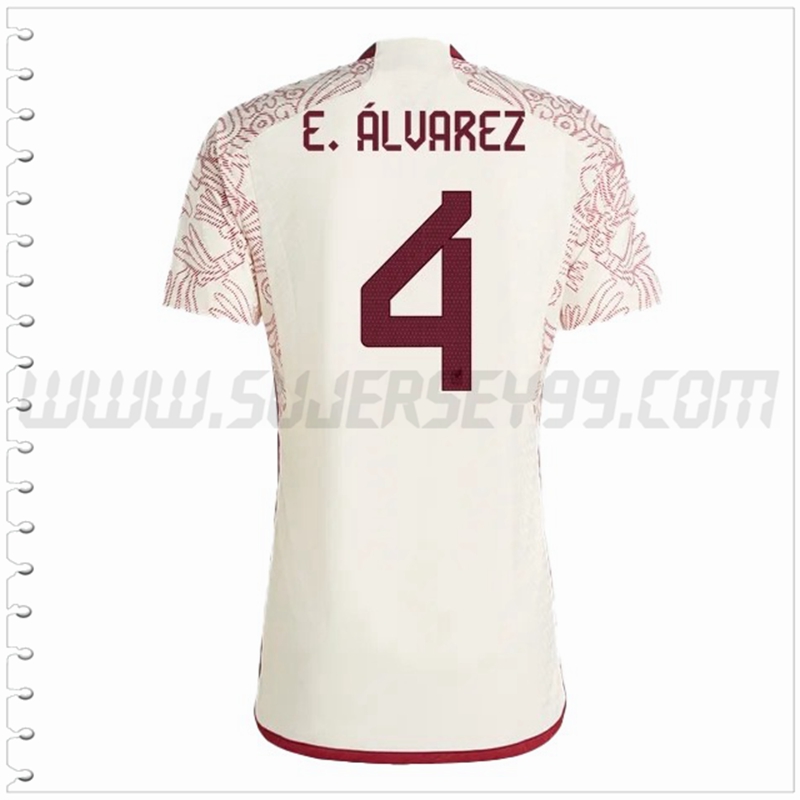 Segunda Camiseta Futbol México E. ÁLVAREZ #4 2022 2023