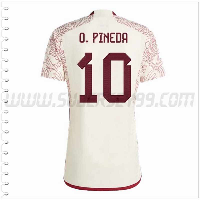 Segunda Camiseta Futbol México O. PINEDA #10 2022 2023